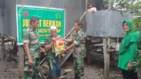 Koramil 1420-03/Marittengae Jumat Berkah Bagikan Sembako Kerumah Warga Binaan