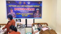 Aksi Sosial Donor Darah, Sat Lantas Polres Sidrap Kumpulkan Puluhan Kantong Darah