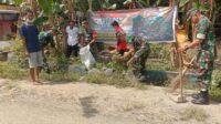 RAKAIAN PERINGATAN HUT TNI 2024, KORAMIL 1420-06/PANCA RIJANG GELAR KARYA BHAKTI BERSAMA PUSKESMAS RAPPANG