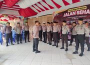 Semarak Hari Jadi Sulsel Ke-355, Polres Sidrap Kawal Gerak Jalan Santai di Sidrap