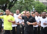 Kegiatan Lari Pagi Kapolres Sidrap: Meningkatkan Kesiapan Fisik dan Semangat Pengamanan Pilkada