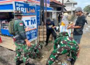 Koramil 1420-05/Dua Pitue  ajak Warga  untuk Pembersihan Pasar