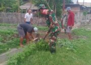 Ws.Danramil 1420-04/Wayang Pulu Pimpin Kerja Bakti Bersihkan Saluran Air
