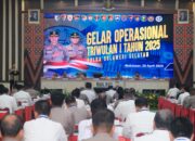 Kapolda Sulsel Pimpin Apel Gelar Operasional Triwulan I Tahun 2025 Polda Sulsel
