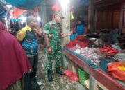 Babinsa Pantau Harga Sembako di Pasar Sentral Tanru Tedong
