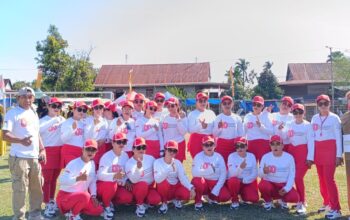 Semarak Tim Gerak Jalan Kelurahan Arawa Meriahkan Peringatan HUT RI ke-80 Tingkat Kecamatan Watang Pulu di desa Bua’e