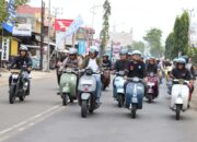 Melalui Vespa, Kapolres Sidrap Ajak Warganya Menumbuhkan Rasa Nasionalisme