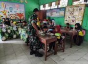 Babinsa Kodim 1420/Sidrap Kawal Program Makan Gratis Bergizi di Sekolah Wilayah Kabupaten Sidrap