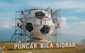 Puncak Bila Sidrap Gaspol Lagi Bola Raksasa Siap Dongkrak Ekonomi Rakyat