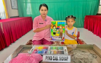 Tangan Dingin Ny. Dian Fantry Bawa Harum TK Bhayangkari 21 Sidrap di Lomba Mewarnai HUT YKB-46