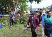 Nurkanaah Pimpin Kerja Bakti Massal, Stadion Ganggawa Bersiap Tambah Fasilitas Olahraga